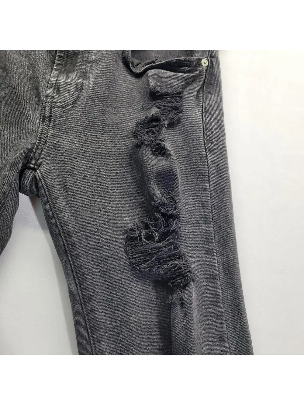 PacSun Jeans Men's 30x30 Black Dark Wash Stacked Distroyed Skinny Jeans